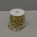 33ft Christmas Tree Garland Bead Decoration, Gold Beaded Garland for Christmas Tree Clear Iridescent Bead Twist String Decor, Garlands for Xmas Ornaments Wedding Party Home Decor