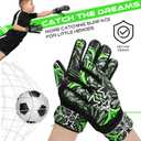 BEAST RAGE Goalkeeper Gloves for Boys Kids Youth Football Keeping Soccer Goalie Gloves with Strong Grip for Ball Receiver,Wrist Support 4MM Latex Palm (Size 5 - fit for 9 to 12 Years Old, Green)