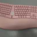 MEETION Ergonomic Keyboard and Mouse Combo, Split Wireless Design, Pink
2.4G split keyboard with cushioned palm rest and vertical mouse, full-size natural typing design, for Windows and Mac