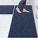 BEQHAUSE Kitchen Rugs and Mats 2PCS Non-Slip, 24"x36"+24"x60", Blue