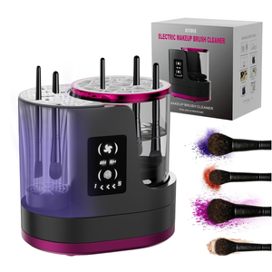 3 IN 1 Electric Makeup Brush Cleaner,Automatic Makeup Brush Cleaner with Makeup Brush Dryer,Portable USB Deep Cleaning for All Size Beauty Makeup Brush Set,Blush Brush (Grey)