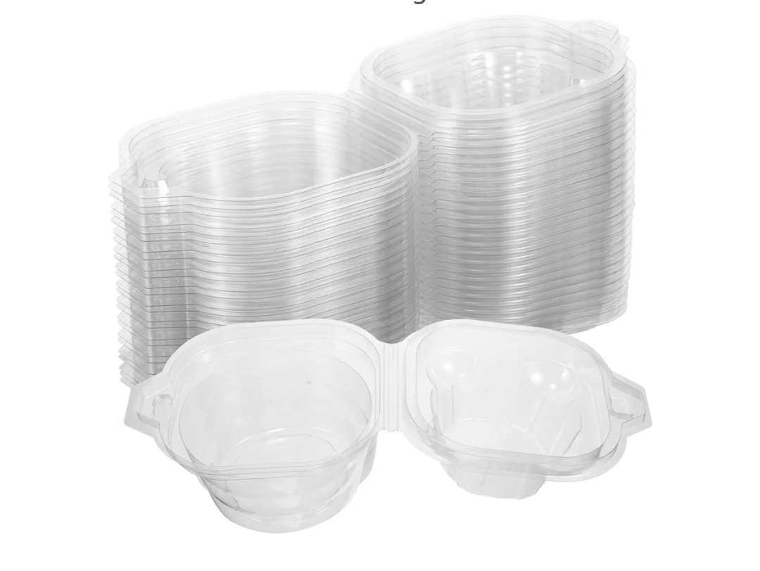 ABOOFAN 25pcs Clear Heavy-duty Cake Storage Boxes Window Food-grade Pet Cupcake Containers for Muffins Pastries and Desserts for Gifting and Takeout