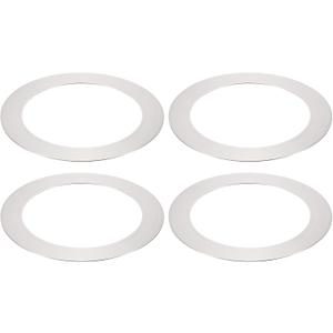 PATIKIL Goof Rings for 4" Inch Recessed Can Lighting Down Light, 4 Pcs Metal Goof Trim Rings Cover, Outer Diameter 6.7-inch, Inner Diameter 4.25-inch, Matte Finish NickelFlush Mount