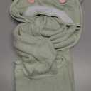KeaBabies Hooded Baby Towel for Newborn - Viscose Derived from Bamboo Large Baby Bath Towels with Hood for Boys, Girls, Toddler, Extra Absorbent & Soft Newborn Bath Essentials (Frog) (Regular 35x35)