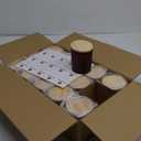 15 Pack Candle Glass Jars- 7oz Frosted Amber Empty Candle Jar with Bamboo Lids and Sticky Labels, Matte Brown Candle Jars in Bulk for Making Candle Containers - Dishwasher Safe-7 fl.oz