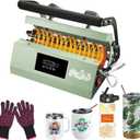 Tumbler Heat Press Machine, Mug Press Machine for 30oz 20oz, Sublimation Blank Skinny Tumbler Glass Jar Can 11-16oz Mugs, Heat Transfer Print for Sublimation Tumblers, Cups, Mugs Green