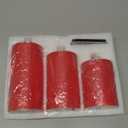 NURADA Flameless Candles with Remote Timer: 3D Wick Battery Operated Led Pillar Fake Candle Set for Wedding Birthday Valentine's Day Christmas Decorations - Red 3 Pack (4" x 5" x 6")