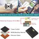 GOIACII Women's Small Bifold Cute Bow Wallet Rfid Blocking Ladies Card holder Wristlet with Zipper Coin Pocket Black