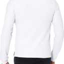 IZOD Young Men's Long Sleeve Pique Polo, White, Large(38/ 39)