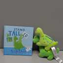 Tickle & Main Big Brother Gift Dinosaur Stuffed Animal Set - 3-Piece, Green, Ages 2+ - Sibling Matching Plush Dinosaurs with Stand Taller Together Book - Sibling Gifts