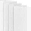 4-Panel Replacement Fabric for Sliding Panel Track Blinds 23" W x 96" L Fabric Only Pre-Attached Hook & Loop Fasteners Trimmable, No Bottom Rail Included, Light Filtering - White