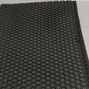 Cat Litter Mat-30"X24" Large Litter BoxTrapping Mat for Kitty EVA Honeycomb Double Layer Design, Urine & Waterproof with Handle Design Easier to Clean, Washable, Black