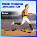 3 Pairs Compression Socks for Women & Men 15-20 mmHg,Best Support for Cycling Athletic Hiking Running (Black, S)