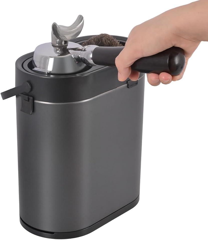 CAFEMASY Automatic Portafilter Cleaner Machine Electric Espresso Coffee Knock Box for Cleaning Espresso Coffee Puck Espresso Accessories Tools for Home or Commercial Coffee Bar
