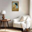 YD&YZY Black Cat Sunflower Wall Art 16x24 inch Gold Framed