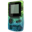 IPS Ready Upgraded eXtremeRate Gradient Translucent Green Blue Replacement Shell Full Housing Cover Buttons for Gameboy Color Fit for OSD IPS & Regular IPS & Standard LCD Not Console & IPS Screen