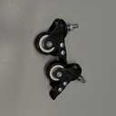 AAGUT 1.5" Stem Casters, Screwed Bolt 5/16" x 18 x 1, Swivel Caster with Brake Lock No Noise Castors,Set of 4