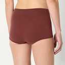 Amazon Essentials Womens Peached Microfiber High Waisted Boyshort (Medium, Black/Rich Hazel/Washed Bronze)
