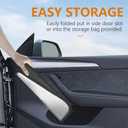 Custom Fit for Tesla Model 3 2019-2025 Window Sun Shades, 6PCS Front Rear Side Window & Rear Windshield Sunshade, 5-Layer Composite Material UV Protection Foldable Sun Visor Accessories