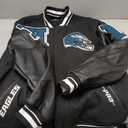 Pro Standard Mens NFL Philadelphia Eagles Mash Up Varsity Jacket Black 3XL