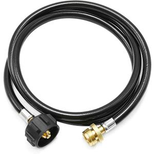 6FT Propane Adapter Hose 1lb to 20lb for Weber Q1200 Q1000 Gas Grill, for QCC1/Type1 Tank Connect to 1 lb Bulk Portable Appliances to 20 lb Propane Tank