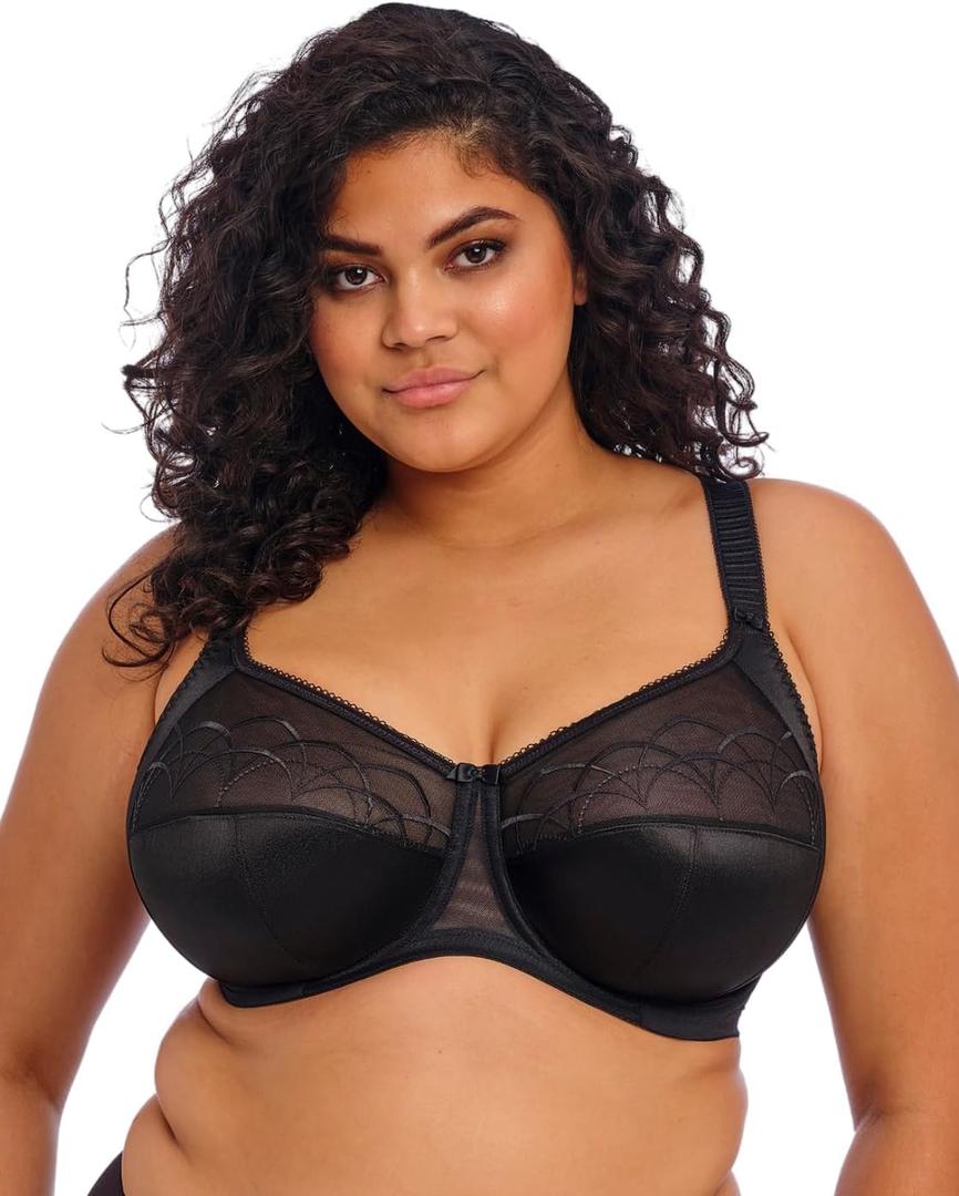 Elomi Women's Cate Soft Cup Bra (36G, Black)