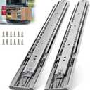 Thickened 200Lbs Soft Close Heavy Duty Drawer Slides 1 Pair 26 Inch Full Extension Ball Bearing Self Slow Closing Rails Kitchen Cabinet Tool Box Runners Tracks Glides (1/2" Thick, 26" L)