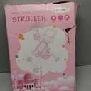 GAGAKU Baby Doll Stroller for Toddlers, Foldable Toy Stroller with Storage Basket and Bag, Diapers - Reborn Doll Accessories for Girls & Kids Ages 3+, Pink