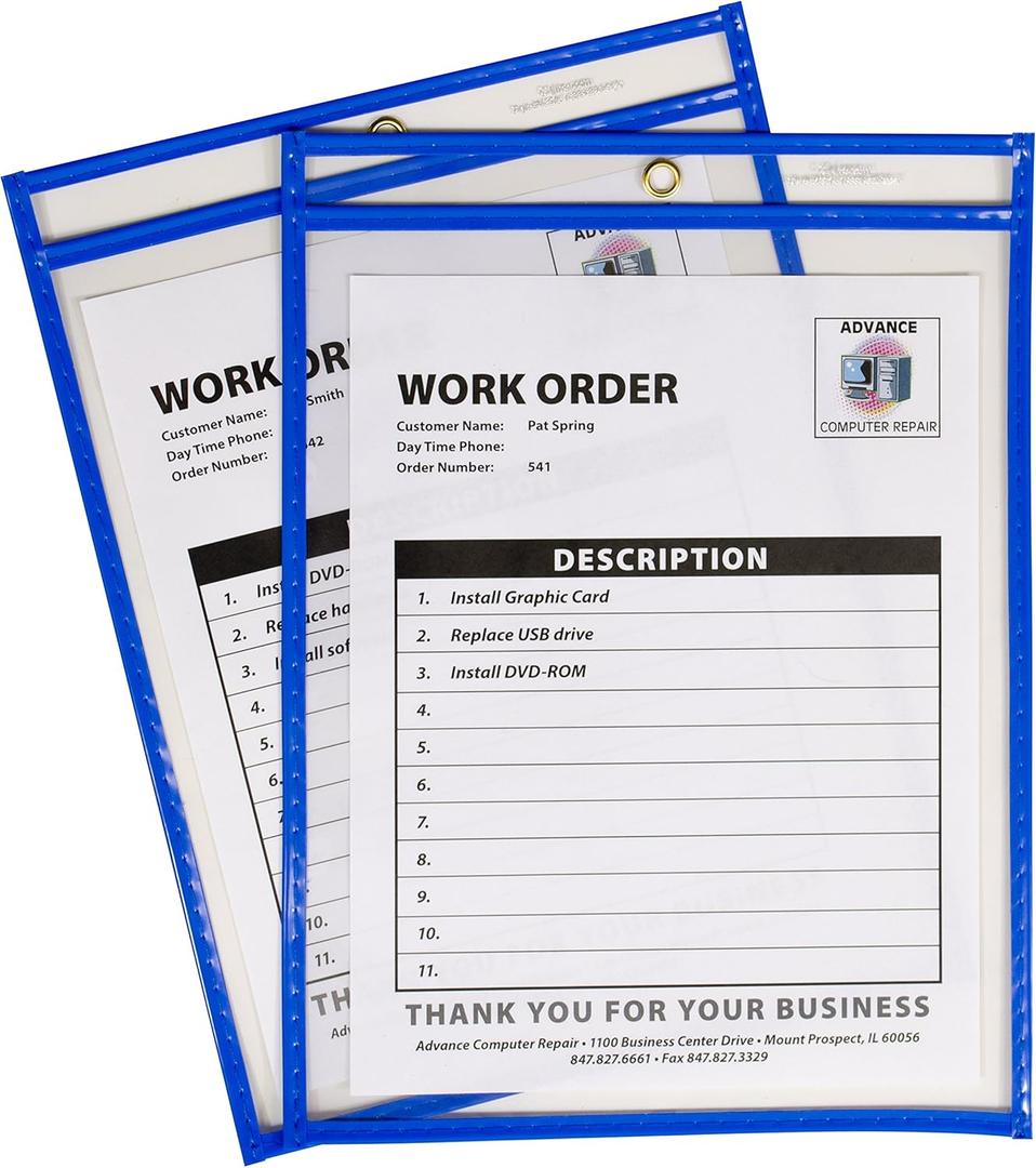 C-Line Deposit Ticket Holders, Neon (CLI43915), Insert size 9" x 12" (Box of 15)