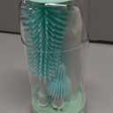 Electric Bottle Brush Cleaner, Portable Electric Baby Bottle Brush Cleaner for Travel, Rechargable Travel Bottle Cleaner Kit with Nipple & Straw Brush, Perfect Mom Essentials After Birth Gift, Green