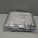 NICETOWN Room Darkening Cafe Satin Curtains for Small Windows, 42" Wide by 63" Long, 2 Panels, Chrome Gray, Grommet Privacy Blackout Drapes for Play Room