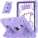OKP Case for iPad A16 11th Generation 11 inch 2025/ 10th Generation 10.9 inch 2022, Shockproof Rugged Heavy Duty 11/10 th Gen i Pad Protective Cover with Pencil Holder/Kickstand, Purple