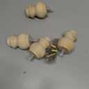 3 Inch Wooden Unfinished Bun Feet for Dresser Legs Couch Sofa Cabinet Ottoman DIY Replacement Wood Furniture Legs Set of 4 M8 Bolt Screw in (3) Patent Application