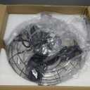 ZMISHIBO Outdoor Ceiling Fans with Light for Patios,Waterproof Gazebo Fan with Remote Control Smart App,3CCT Dimmable,Plug in Caged Ceiling Fan with Pull Chain for Porch Pergola,Black, 18 x 18 x 17 inches