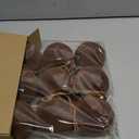 Liliful 15 Pcs Velvet Christmas Balls Bulk Flocked Christmas Tree Ball Ornaments Plastic Xmas Decorative Hanging Ornaments(Brown,3.15 Inch)