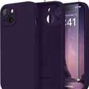 Magnetic for iPhone 15 Case, Compatible with MagSafe, [Screen Protector + Full Camera Protection], Silicone Shockproof Anti-Scratch Protective Phone Case for iPhone 15 6.1", Deep Purple