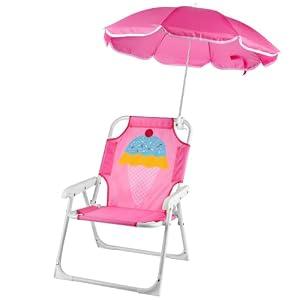 PLULON Kids Beach Chair with Umbrella Folding Lawn and Camping Chair with Summer Shade Children's Beach Chair for Pool Travel Outdoor(for 1-5 Years Old)
