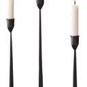 Iron Taper Candle Holder - Decorative Candle Stand - Candlestick Holder for Wedding, Dinning, Party, Set 3