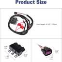 WMPHE Dual Electric Fan Upgrade Wiring Harness Kit Compatible with Chevy GMC GM Truck SUV 1999 2000 2001 2002 2003 2004 2005 2006 ECU Control, Electric Cooling Fan Relay Wire Harness Kit 7L5533A226T