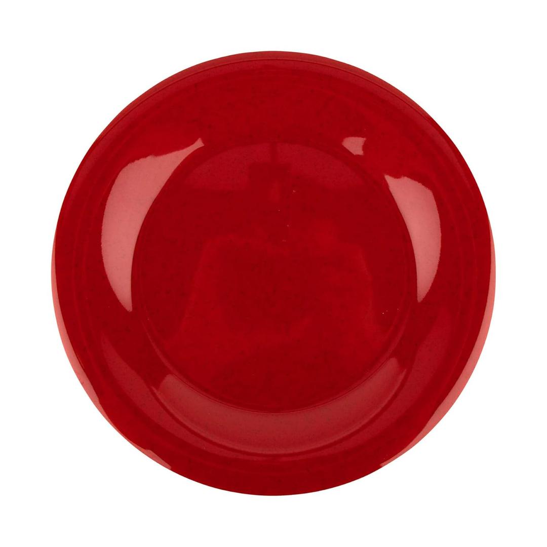 G.E.T. 10.5" Heavy-Duty Wide Rim Melamine Plastic Dinner Plate (Set of 4)