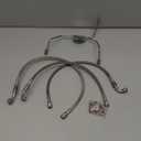 Mofun 44" Upper and Lower Hydraulic Front Brake Line Compatible with Harley Touring Street Electra Glide without/Non-ABS 1996-2007, Fit Road Glide Road King, Fit 8" Handlebar Chrome