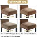 H.VERSAILTEX Velvet Dining Chair Covers Stretch Chair Covers for Dining Room Set of 6 Parson Chair Slipcovers Chair Protectors Covers Dining, Soft Thick Solid Velvet Fabric Washable, Camel