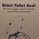 Non-Electric Elongated Bidet Toilet Seat with Dual Nozzle - Front & Rear Wash, Quiet-Close Lid, Adjustable Pressure, Easy Installation, Hygienic Fresh Water Bidet (Elongated)