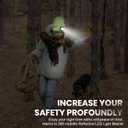 Keains Reflective Stripe LED Beanie with The Light  Winter Knit Hat for Outdoor Work Sports, Gifts for Men Women Dad (One Size, Black)