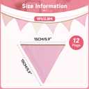 GCQQ Pennant Banner Flags 9Ft Pink Pennant Nursery Garland 12Pcs Light Pink Baby Girl Banners Double-Side Bunting Triangle Birthday Banner Girl Toddler Room Decor for Kids Bed Baby Shower Party Decor