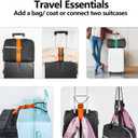 BILIONE Add a Bag Luggage Straps 2 Pack, Adjustable Bungee Elastic Belt to Connect Two Suitcases, Secure Carry On & Travel Essentials (Black)