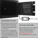 Yuanshikj Electronic Deluxe Digital Security Safe Box Key Keypad Lock Home Office Hotel Business Jewelry Gun Cash Use Storage money (Black)
