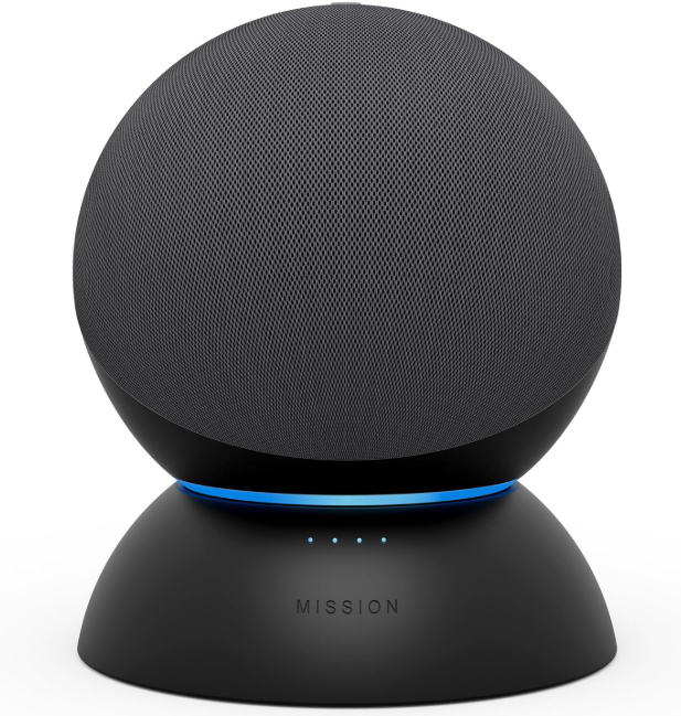 MISSION BATTERY BASE FOR AMAZON ECHO DOT (4th Gen) - MC95B BLACK