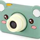 Kidamento Kids Digital Camera & Video Camcorder, Soft BPA-Free Silicone Casing, 32GB Memory Card - Model C - Mikayo The Bear