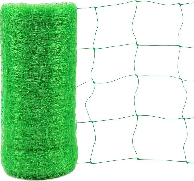Toolazy Trellis Netting 47" x328' Green - Heavy Duty 6" Mesh Plant Support Net for Climbing Vegetables, Garden Trellis Roll for Tomato Cucumber Pea Bean Vine Grow Tent Scrog Hydroponic